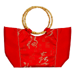 Tasche aus Seide mit Bambushenkel, Handtaschen, Asiatisch, 6816